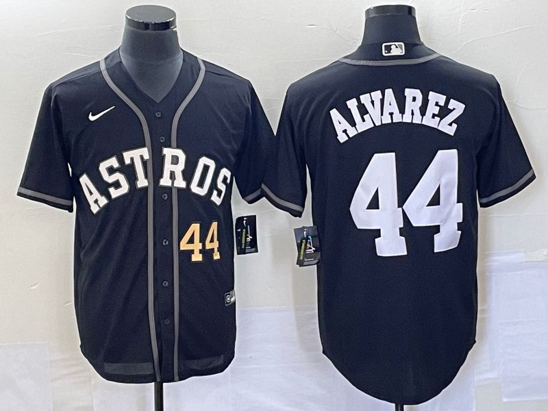 Men 2025 Houston Astros #44 Alvarez Black Nike MLB Jersey style 61